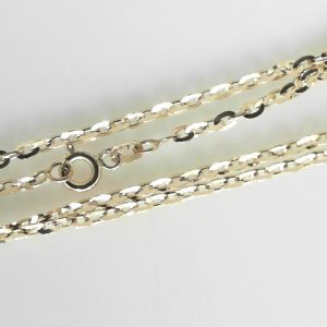Yellow 14 Karat Polished Cable Link Chain 
Length 19 in 
Gram Weight 4.45 gr