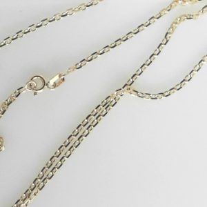 Yellow 14 Karat Polished Cable Link Chain 
Length 19 in 
Gram Weight 5.44 gr