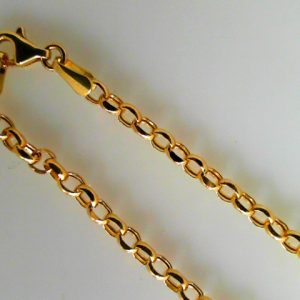 Yellow 14 Karat Polished Rolo Chain Width 3 mm 
Length 19 in 
Gram Weight 4.5 gr