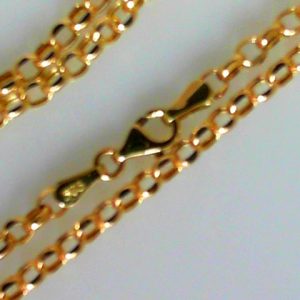 Yellow 14 Karat Polished Rolo Chain 
Length 23 in 
Gram Weight 5.36 gr