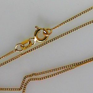 Yellow 14 Karat Polished Curb Chain 
Length 19 in 
Gram Weight 1.32 gr