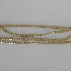 Yellow 10 Karat Polished Curb Estate Chain 
Length 16 in 
Gram Weight 6.3 gr