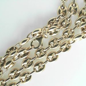 Yellow 10 Karat Polished Gucci Link Estate Chain Width 6.5 mm 
Length 20 in 
Gram Weight 17.5 gr