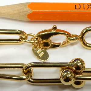 Yellow 14 Karat Polished Fancy Link Estate Chain 
Length 18 in 
Gram Weight 26.9 gr