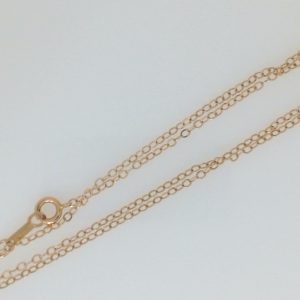 Yellow 14 Karat Polished Fancy Link Estate Chain Width 1.6 mm 
Length 18 in 
Gram Weight 1.13 gr