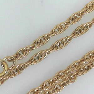 Yellow 10 Karat Polished Fancy Link Estate Chain Width 2 mm 
Length 18 in 
Gram Weight 9.05 gr