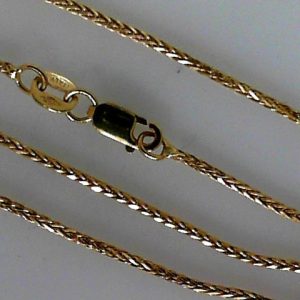 Yellow 18 Karat Polished Wheat Estate Chain Width 1.2 mm 
Length 18 in 
Gram Weight 4.2 gr