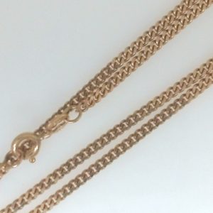 Yellow 10 Karat Polished Curb Estate Chain Width 2 mm 
Length 24 in 
Gram Weight 6.55 gr