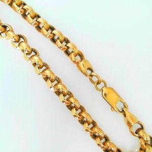 Yellow 14 Karat Polished Rolo Estate Bracelet 
Length 7.5 in 
Gram Weight 12.15 gr