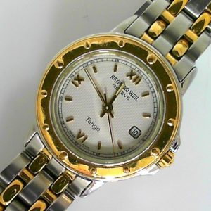 Estate Watch Raymond Weil Dress
Vendor Style #: 5360 Tango date Z851267
28 StainlessSteel Bracelet
Dial:White Roman hash
Box Not Included/Papers Not Included
Condition Good
1 Year Warranty