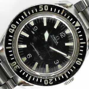 Estate Omega Divers Year: 1964
Vendor Style #: 165024 Seamaster 300 SN: 23798208 
41.75mm StainlessSteel
Dial: Black hash 
Box Not Included/Papers Not Included
Condition Fair-Good
1 Year Warranty
Fully serviced May 2026