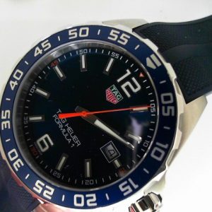 Estate Tag Heuer Divers 
Vendor Style #: WAZ1010 Formula 1 extra blue OEM strap SN: BRF3367 
43mm StainlessSteel
Dial: Blue hash Arabic 
Box Included/Papers Not Included
Condition Excellent
1 Year Warranty