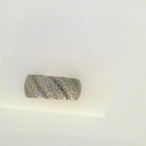 White Cobalt Hammered Band Ring 
Size: 10