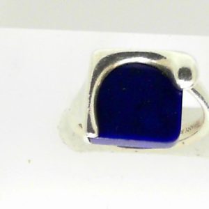 Tiffany sterling silver Splash Elsa Peretti lapis ring size 4.5, 4.4gr