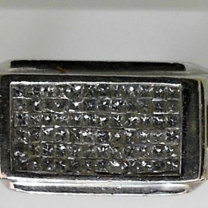 Estate Rolex Style Diamond Ring - Men's 
14 Karat Yellow/White Estate Diamond Ring 
Finger Size 10.5 Gram Weight 15.5 
72 Center Diamonds Shape: Square 0.5