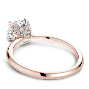 Diamond Semi-Mount Ring 
14 Karat Rosé Ring 
Finger Size 6.5 
32 Center Diamonds Shape: Round; Clarity: SI1; Colour: G/H 0.11