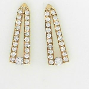 Estate Diamond Earrings 
14 Karat Yellow Estate Diamond Earrings 
Gram Weight 1.9 
42 Center Diamonds Shape: Round; Clarity: VS; Colour: G/H 1