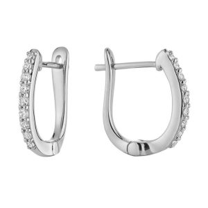 Earrings with Diamonds 
14 Karat White Diamonds Earrings 
 
16 Center Diamonds Shape: Round