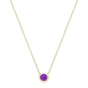 Amethyst Pendant 
10 Karat Rosé Pink Amethyst Pendant 
 Chain Style: Cable Link 10 Karat Rosé Length: 17in 
1 Center Amethyst Shape: Round; Colour: Pink