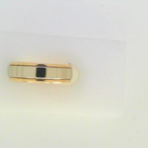 Yellow/White 14 Karat Polished Band Ring 
Size: 5.5 
Gram Weight 5.34 gr