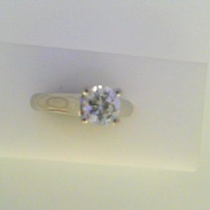 White 14 Karat Polished Contemporary Remount 
Size: 6.25