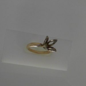 Yellow/White 14 Karat Polished Contemporary Remount 
Size: 6 
Gram Weight 3.66 gr