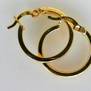 Yellow 14 Karat Polished Medium Hoop Earring 
Gram Weight 2.37 gr