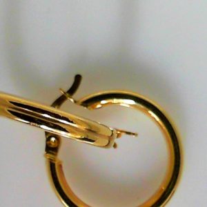 Yellow 14 Karat Polished Medium Hoop Earring 
Gram Weight 2.07 gr