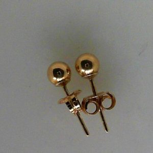 Yellow 14 Karat Polished Stud Earring Width 4 mm 
Gram Weight 0.33 gr