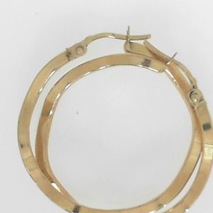 Yellow 14 Karat Polished Medium Hoop Estate Earring 
Gram Weight 2.53 gr 
Length 1 mm