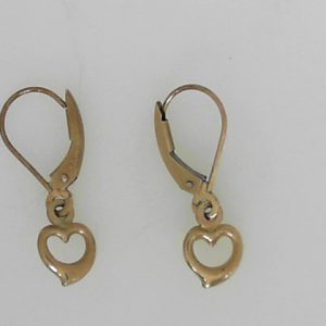 Yellow 10 Karat Polished Drop Estate Earring 
Gram Weight 0.77 gr