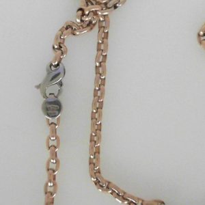 Rosé 14 Karat Polished Rolo Chain 
Length 30 in 
Gram Weight 28.5 gr