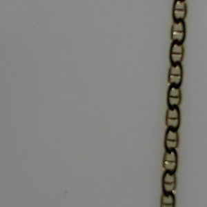 Yellow 14 Karat Polished Flat Anchor Chain 
Length 19.5 in 
Gram Weight 8.58 gr