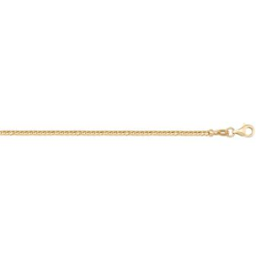 Yellow 14 Karat Polished Fancy Link Chain Width 1.5 mm 
Length 16 in 
Gram Weight 2.96 gr