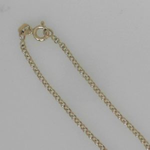 Yellow 14 Karat Polished Rolo Chain Width 1.5 mm 
Length 17 in 
Gram Weight 3.53 gr