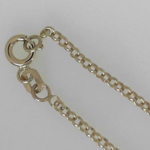 Yellow 14 Karat Polished Rolo Chain Width 1.5 mm 
Length 19 in 
Gram Weight 3.87 gr