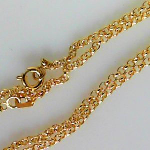 Yellow 14 Karat Polished Rolo Chain 
Length 21 in 
Gram Weight 4.24 gr
