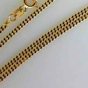 Yellow 14 Karat Polished Curb Chain 
Length 15 in 
Gram Weight 3.68 gr