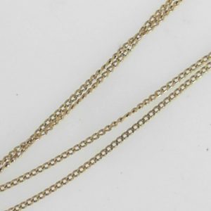 Yellow 18 Karat Polished Cable Link Estate Chain 
Length 18 in 
Gram Weight 2.18 gr