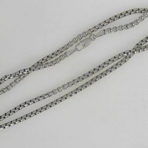 White 14 Karat Polished Round Wheat Estate Chain 
Length 18 in 
Gram Weight 6.3 gr