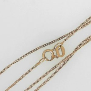 Yellow 18 Karat Polished Curb Estate Chain 
Length 18 in 
Gram Weight 1.78 gr