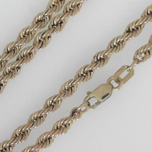Yellow 10 Karat Polished Rope Estate Chain 
Length 18 in 
Gram Weight 5.05 gr