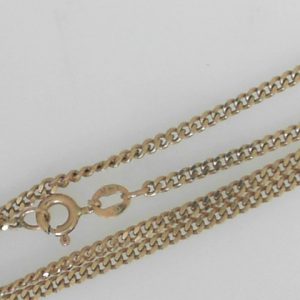 Yellow 14 Karat Polished Curb Estate Chain 
Length 21 in 
Gram Weight 6.05 gr