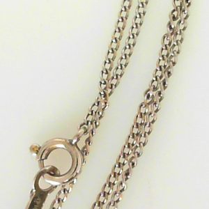 White 14 Karat Polished Curb Estate Chain 
Length 16 in