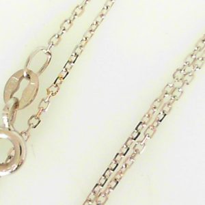 White 14 Karat Polished Marine Estate Chain 
Length 16 in 
Gram Weight 1.18 gr