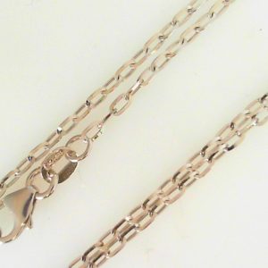 White 18 Karat Polished Marine Estate Chain Width 1.8 mm 
Length 20 in 
Gram Weight 3.4 gr