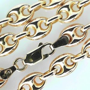 Yellow 10 Karat Polished Hollow Gucci Link Estate Chain Width 7 mm 
Length 20 in 
Gram Weight 22.24 gr