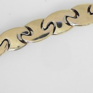 Yellow/White 14 Karat Polished Fancy Link Estate Bracelet 
Length 8 in 
Gram Weight 24.7 gr