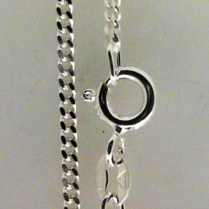 White Silver Diamond Cut Curb Chain 
Length 16 in 
Gram Weight 3.31 gr