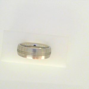 White Cobalt Satin Band Ring 
Size: 10